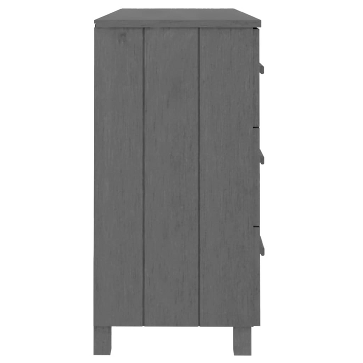 HAMAR Elegant Sideboard in Dark Grey - Solid Pine Wood with 6 Spacious Drawers | 113x40x80 cm - Premium  from Home Treasures - Just £181.99! Shop now at Home Treasures