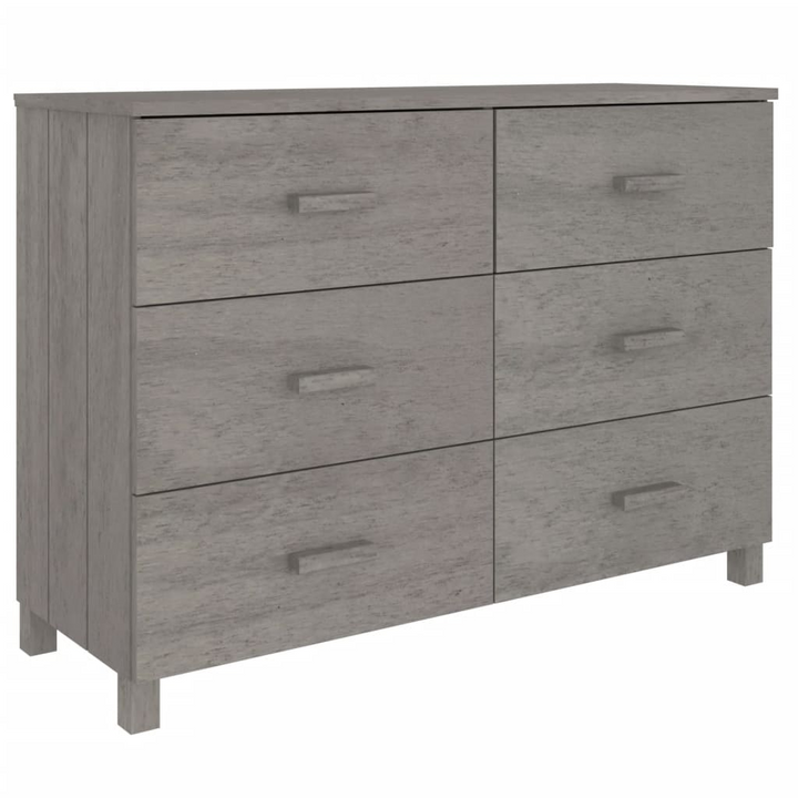 HAMAR Sideboard in Light Grey – Solid Pine Wood, Durable & Stylish, 113x40x80 cm - Premium  from Home Treasures - Just £171.99! Shop now at Home Treasures