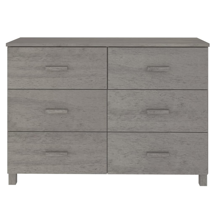 HAMAR Sideboard in Light Grey – Solid Pine Wood, Durable & Stylish, 113x40x80 cm - Premium  from Home Treasures - Just £171.99! Shop now at Home Treasures