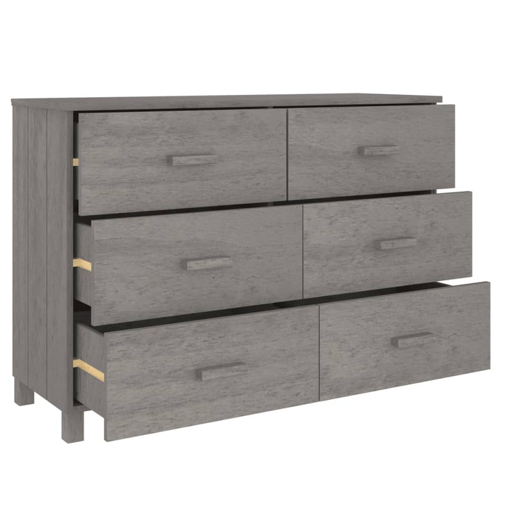 HAMAR Sideboard in Light Grey – Solid Pine Wood, Durable & Stylish, 113x40x80 cm - Premium  from Home Treasures - Just £171.99! Shop now at Home Treasures