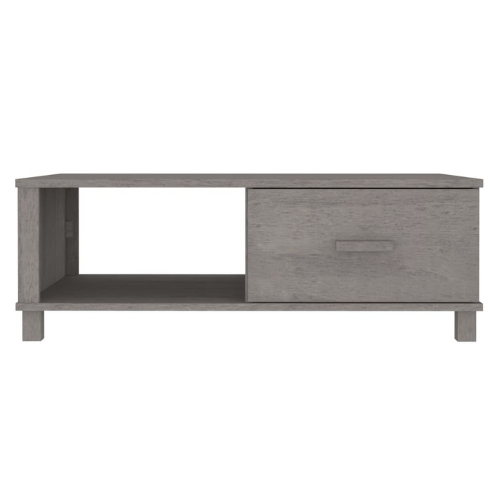 HAMAR Coffee Table | Light Grey | Solid Pine Wood | 100x55x35 cm | Drawer & Storage Compartment - Premium  from Home Treasures - Just £86.99! Shop now at Home Treasures