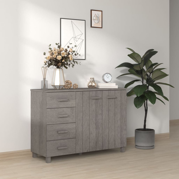 HAMAR Solid Wood Pine Sideboard in Light Grey - Stylish & Sturdy Storage - Premium  from Home Treasures - Just £151.99! Shop now at Home Treasures