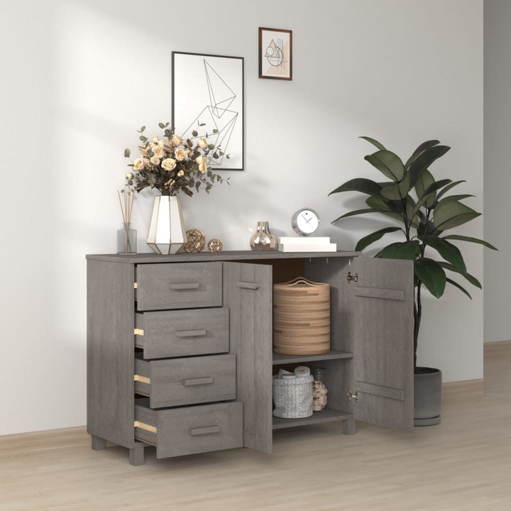 HAMAR Solid Wood Pine Sideboard in Light Grey - Stylish & Sturdy Storage - Premium  from Home Treasures - Just £151.99! Shop now at Home Treasures