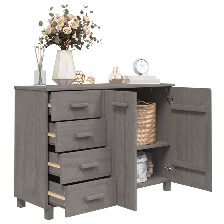 HAMAR Solid Wood Pine Sideboard in Light Grey - Stylish & Sturdy Storage - Premium  from Home Treasures - Just £151.99! Shop now at Home Treasures