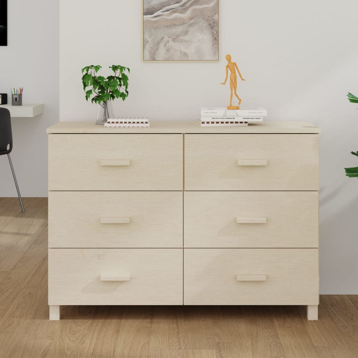 HAMAR Sideboard | Honey Brown | 113x40x80 cm | Solid Pine Wood | Elegant & Durable Storage Solution - Premium  from Home Treasures - Just £147.99! Shop now at Home Treasures