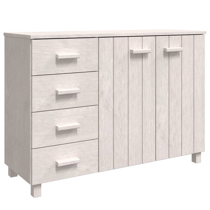 HAMAR Sideboard in White - Elegant 113x40x80 cm Storage Solution with Solid Pinewood & MDF - Premium  from Home Treasures - Just £155.99! Shop now at Home Treasures