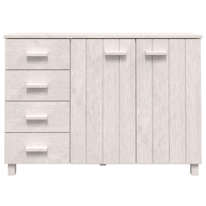 HAMAR Sideboard in White - Elegant 113x40x80 cm Storage Solution with Solid Pinewood & MDF - Premium  from Home Treasures - Just £155.99! Shop now at Home Treasures