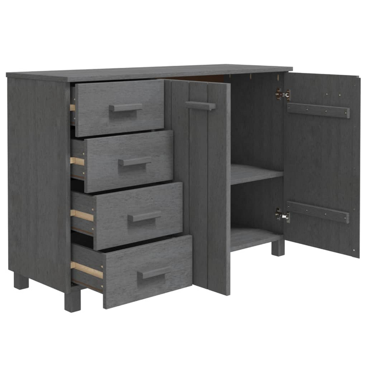 HAMAR Elegant Dark Grey Sideboard - Solid Pine Wood, 113x40x80 cm | Stylish Home Storage Solution - Premium  from Home Treasures - Just £167.99! Shop now at Home Treasures