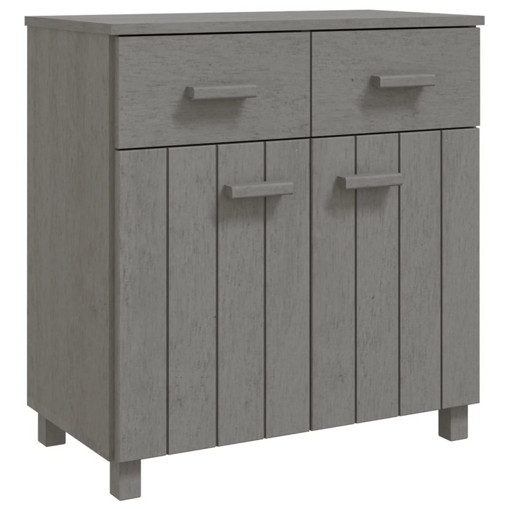 HAMAR Modern Sideboard in Light Grey - 79x40x80 cm, Solid Pinewood & MDF, Elegant Storage Cabinet - Premium  from Home Treasures - Just £108.99! Shop now at Home Treasures