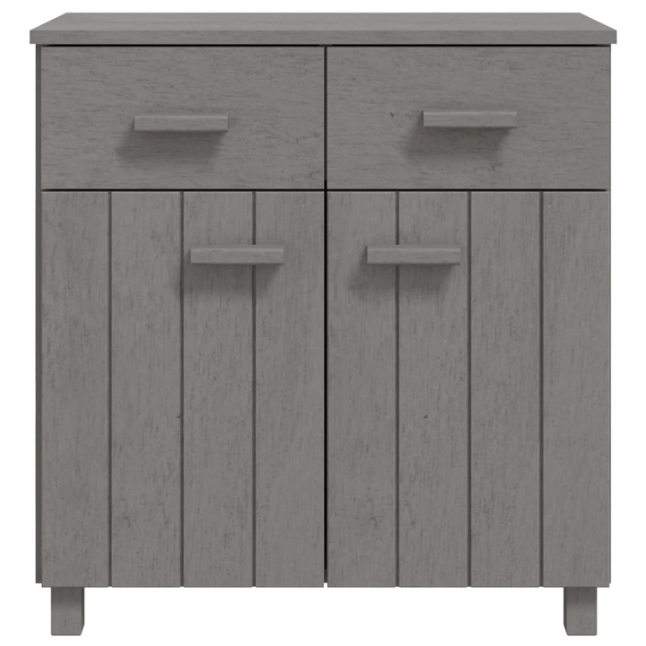 HAMAR Modern Sideboard in Light Grey - 79x40x80 cm, Solid Pinewood & MDF, Elegant Storage Cabinet - Premium  from Home Treasures - Just £108.99! Shop now at Home Treasures