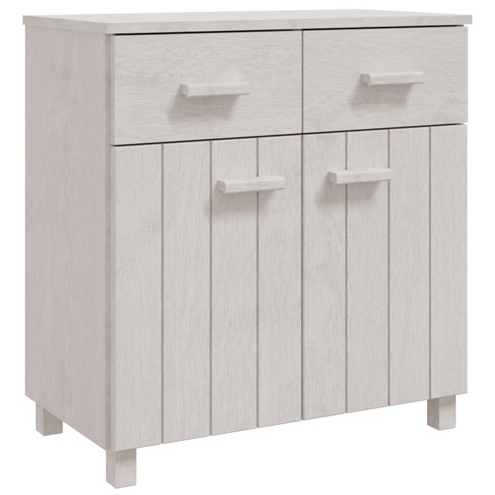 HAMAR Sideboard in White 79x40x80 cm | Solid Pine Wood Cabinet with Ample Storage - 2 Doors & 2 Drawers | Elegant & Durable Furniture - Premium  from Home Treasures - Just £104.99! Shop now at Home Treasures