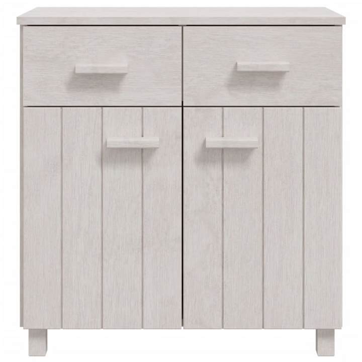 HAMAR Sideboard in White 79x40x80 cm | Solid Pine Wood Cabinet with Ample Storage - 2 Doors & 2 Drawers | Elegant & Durable Furniture - Premium  from Home Treasures - Just £104.99! Shop now at Home Treasures