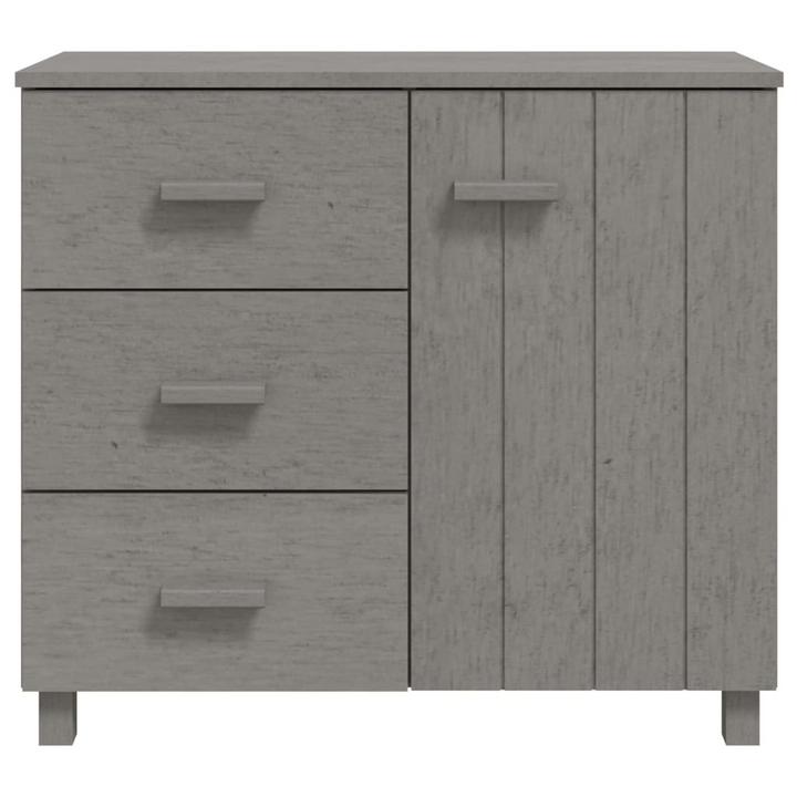 HAMAR Sideboard – Light Grey, Solid Pinewood, Multi-Storage Furniture, 90x40x80 cm - Premium  from Home Treasures - Just £124.99! Shop now at Home Treasures