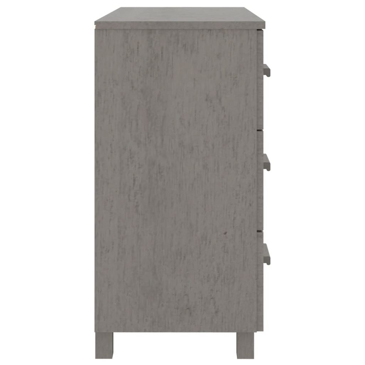 HAMAR Sideboard – Light Grey, Solid Pinewood, Multi-Storage Furniture, 90x40x80 cm - Premium  from Home Treasures - Just £124.99! Shop now at Home Treasures