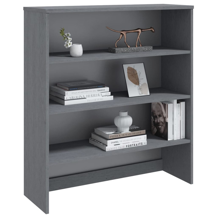 HAMAR Elegant & Practical Highboard Top, Dark Grey, Solid Pinewood 90x30x100cm - Premium  from Home Treasures - Just £103.99! Shop now at Home Treasures