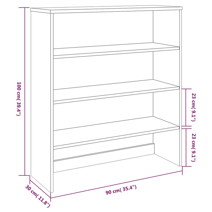 HAMAR Elegant & Practical Highboard Top, Dark Grey, Solid Pinewood 90x30x100cm - Premium  from Home Treasures - Just £103.99! Shop now at Home Treasures