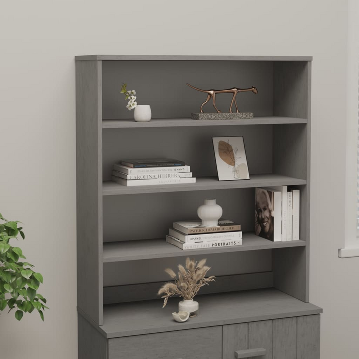 HAMAR Highboard Top in Light Grey - Solid Pinewood, Decorative & Practical | 90x30x100cm - Premium  from Home Treasures - Just £92.99! Shop now at Home Treasures