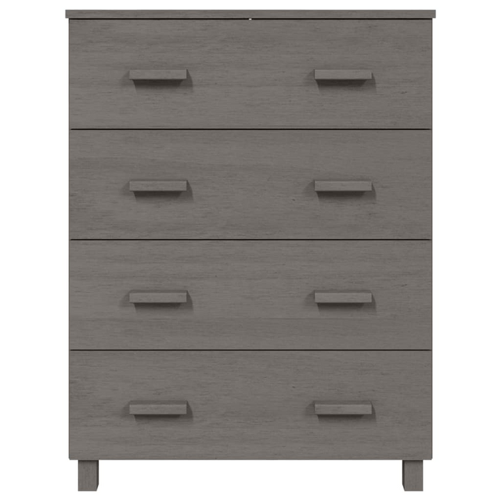 HAMAR Sideboard | Light Grey | Solid Pine Wood | 4 Spacious Drawers | 79x40x103.5 cm - Premium  from Home Treasures - Just £109.99! Shop now at Home Treasures