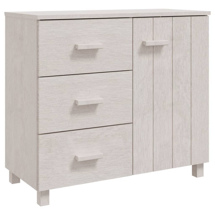 HAMAR Sideboard - Elegant White Storage Solution in Solid Pinewood, 90x40x80 cm - Premium  from Home Treasures - Just £166.99! Shop now at Home Treasures