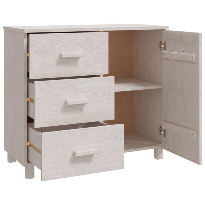 HAMAR Sideboard - Elegant White Storage Solution in Solid Pinewood, 90x40x80 cm - Premium  from Home Treasures - Just £166.99! Shop now at Home Treasures