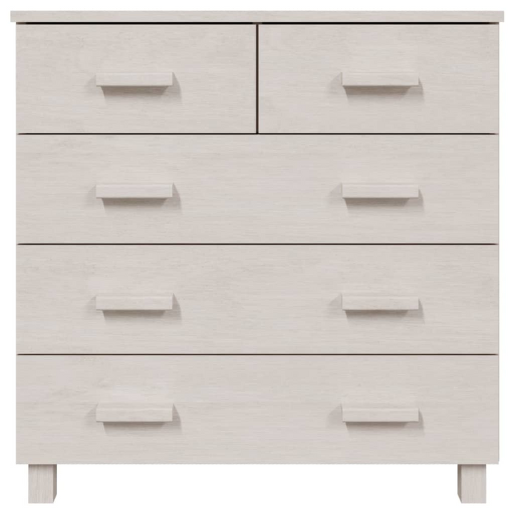 HAMAR White Sideboard - Solid Pine Wood, 5 Drawers, 79x40x80 cm | Elegant & Functional Storage Solution - Premium  from Home Treasures - Just £117.99! Shop now at Home Treasures