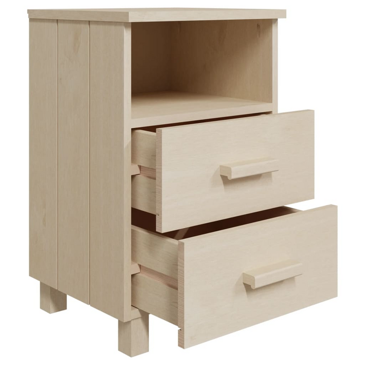 HAMAR Bedside Cabinets 2 pcs, Solid Pinewood in Honey Brown - Durable, Stylish Nightstands with Ample Storage (40x35x62 cm) - Premium  from Home Treasures - Just £126.99! Shop now at Home Treasures