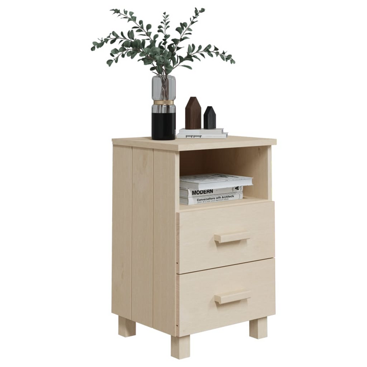 HAMAR Bedside Cabinets 2 pcs, Solid Pinewood in Honey Brown - Durable, Stylish Nightstands with Ample Storage (40x35x62 cm) - Premium  from Home Treasures - Just £126.99! Shop now at Home Treasures