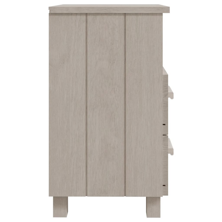 HAMAR White Bedside Cabinet - 2 Drawers & Open Compartment | 40x35x62 cm | Solid Pine Wood Nightstand - Premium  from Home Treasures - Just £63.99! Shop now at Home Treasures