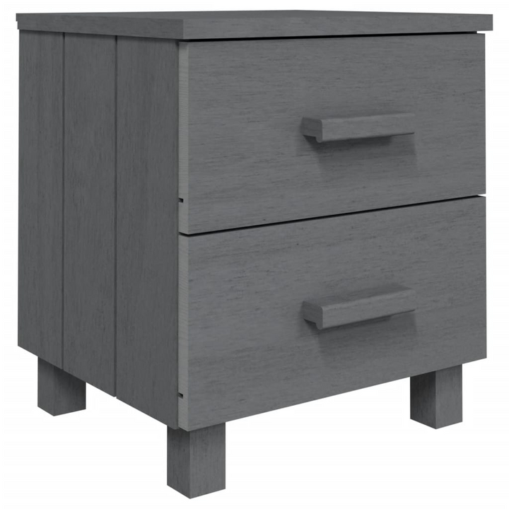 HAMAR Bedside Cabinets in Dark Grey, Set of 2, Solid Wood, 40x35x44.5 cm | Elegant & Practical Storage Solution - Premium  from Home Treasures - Just £83.99! Shop now at Home Treasures