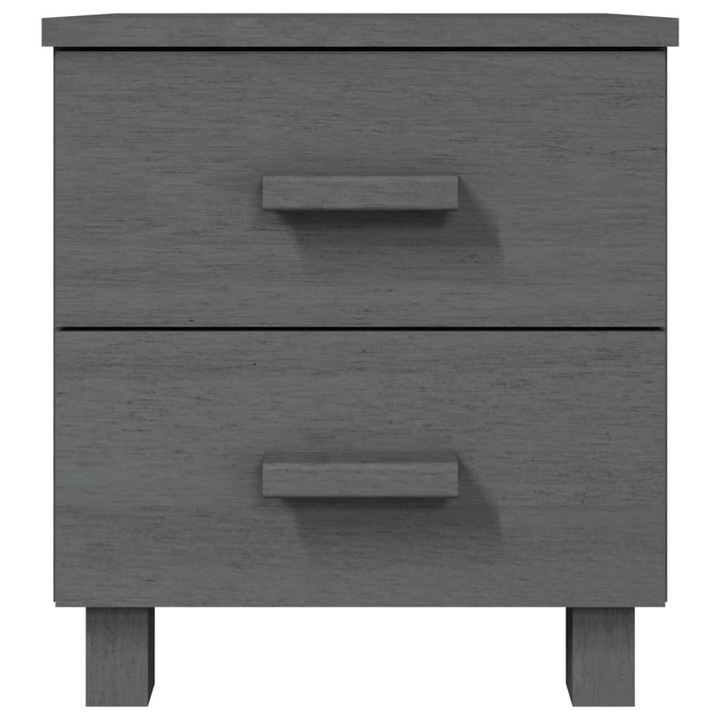 HAMAR Bedside Cabinets in Dark Grey, Set of 2, Solid Wood, 40x35x44.5 cm | Elegant & Practical Storage Solution - Premium  from Home Treasures - Just £83.99! Shop now at Home Treasures