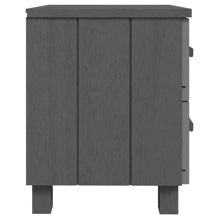 HAMAR Bedside Cabinets in Dark Grey, Set of 2, Solid Wood, 40x35x44.5 cm | Elegant & Practical Storage Solution - Premium  from Home Treasures - Just £83.99! Shop now at Home Treasures