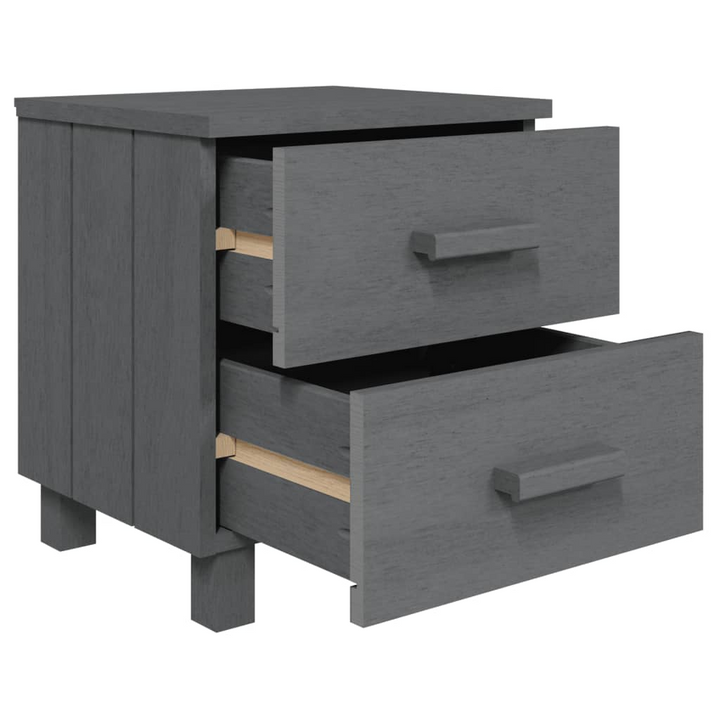 HAMAR Bedside Cabinets in Dark Grey, Set of 2, Solid Wood, 40x35x44.5 cm | Elegant & Practical Storage Solution - Premium  from Home Treasures - Just £83.99! Shop now at Home Treasures