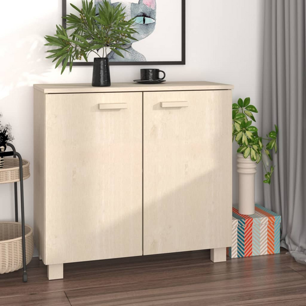 HAMAR Sideboard in Honey Brown - Solid Pine Wood, 2 Doors, Ample Storage - 85x35x80 cm - Premium  from Home Treasures - Just £120.99! Shop now at Home Treasures