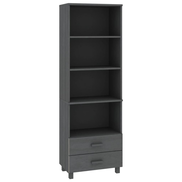 HAMAR Highboard - Elegant Dark Grey 60x35x180 cm - Solid Pine Wood & MDF Construction - Ample Storage with Shelves & Drawers - Premium  from Home Treasures - Just £129.99! Shop now at Home Treasures