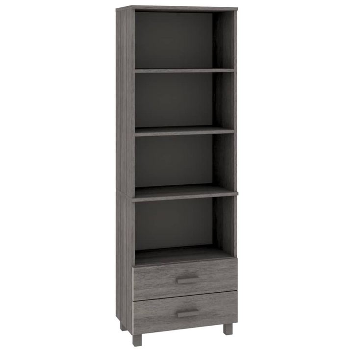 Elegant HAMAR Highboard in Light Grey - Modern Storage Solution - Solid Pine Wood & MDF - Premium  from Home Treasures - Just £137.99! Shop now at Home Treasures