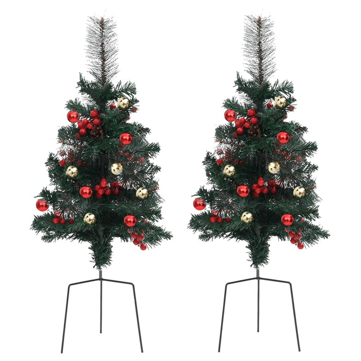 Artificial Pathway Christmas Trees 2 pcs 76 cm PVC | Lifelike Decorative Xmas Trees - Premium  from Home Treasures - Just £17.99! Shop now at Home Treasures