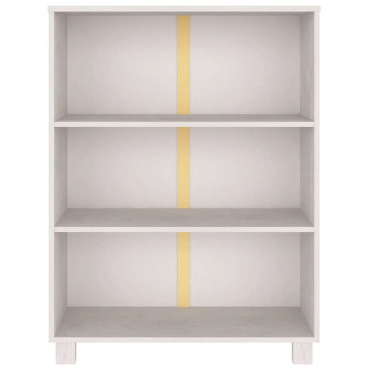 HAMAR Book Cabinet in White - 85x35x112 cm Solid Pine Wood Shelving Unit for Home - Premium  from Home Treasures - Just £74.99! Shop now at Home Treasures