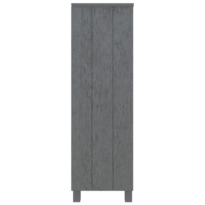 HAMAR Dark Grey Solid Pine Wood Book Cabinet - 85x35x112 cm with 3 Shelves & Sturdy Tabletop - Premium  from Home Treasures - Just £90.99! Shop now at Home Treasures