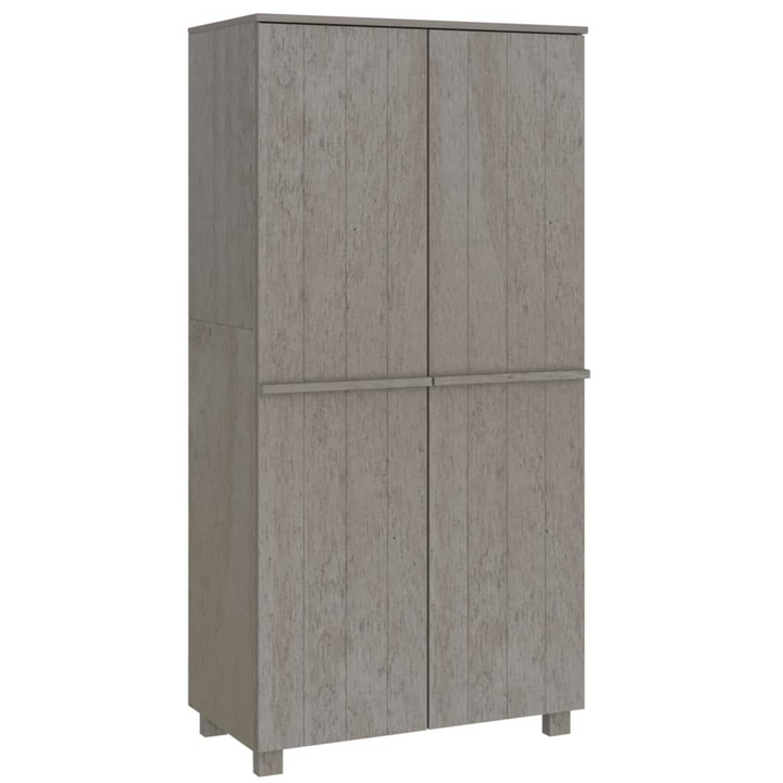 Elegant HAMAR Solid Pine Wardrobe in Light Grey - 89 x 50 x 180 cm | Sturdy & Stylish Clothing Storage Solution - Premium  from Home Treasures - Just £225.99! Shop now at Home Treasures