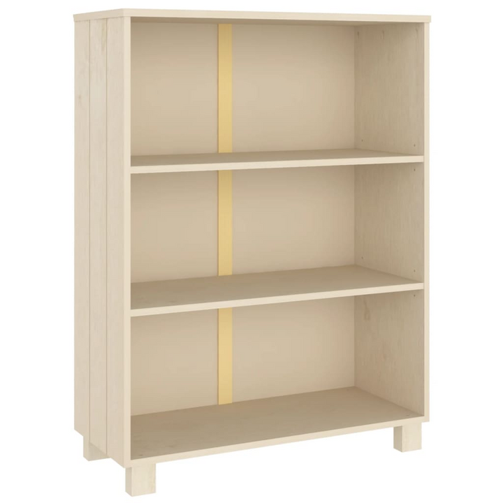 HAMAR Solid Wood Book Cabinet - Honey Brown, 85x35x112 cm | Sturdy Pinewood Storage Shelf with 3 Spacious Shelves - Premium  from Home Treasures - Just £90.99! Shop now at Home Treasures