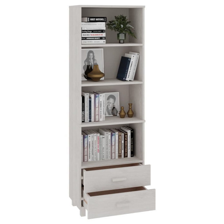 HAMAR Solid Pine Wood Highboard in White 60x35x180 cm | Elegant Cabinet with Drawers & Shelves - Premium  from Home Treasures - Just £147.99! Shop now at Home Treasures