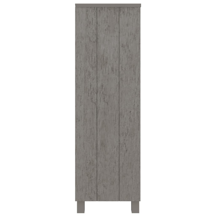 HAMAR Light Grey Solid Wood Book Cabinet - Durable Pine Bookshelf with Ample Storage (85x35x112 cm) - Premium  from Home Treasures - Just £102.99! Shop now at Home Treasures