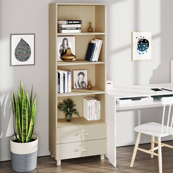 HAMAR Highboard in Honey Brown - 180cm Solid Pine Wood Cabinet with Shelves & Drawers - Premium  from Home Treasures - Just £151.99! Shop now at Home Treasures