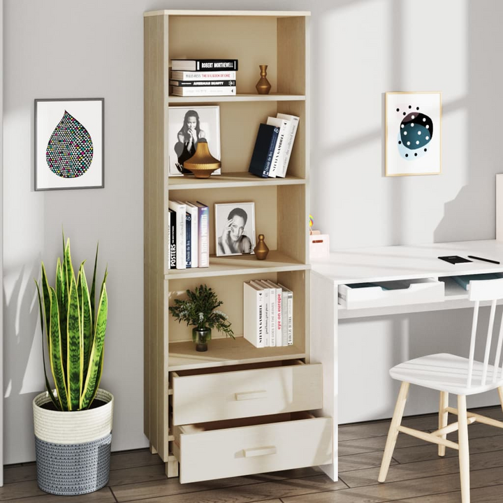 HAMAR Highboard in Honey Brown - 180cm Solid Pine Wood Cabinet with Shelves & Drawers - Premium  from Home Treasures - Just £151.99! Shop now at Home Treasures