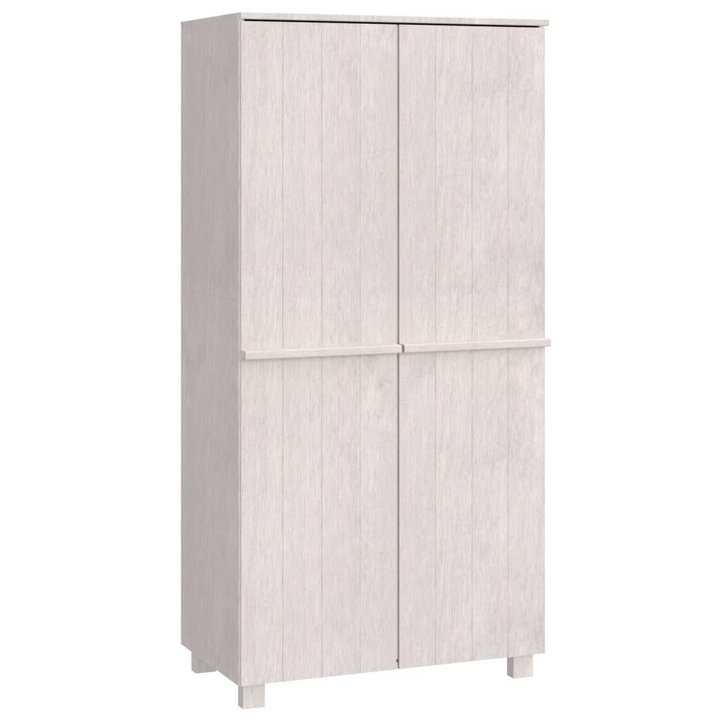 HAMAR Wardrobe - Elegant White Solid Pine Wood Storage, 89x50x180 cm - Premium  from Home Treasures - Just £261.99! Shop now at Home Treasures