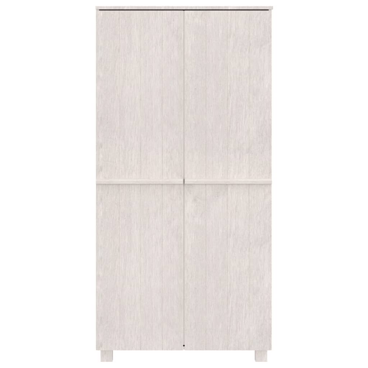 HAMAR Wardrobe - Elegant White Solid Pine Wood Storage, 89x50x180 cm - Premium  from Home Treasures - Just £261.99! Shop now at Home Treasures