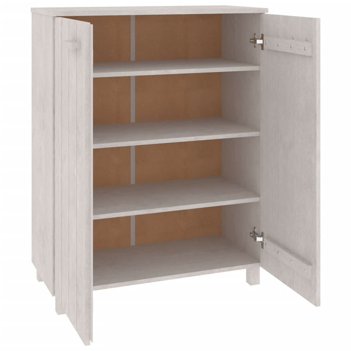 HAMAR Solid Wood Pine Shoe Cabinet - White, 85x40x108 cm - Stylish & Spacious Shoe Organizer - Premium  from Home Treasures - Just £177.99! Shop now at Home Treasures