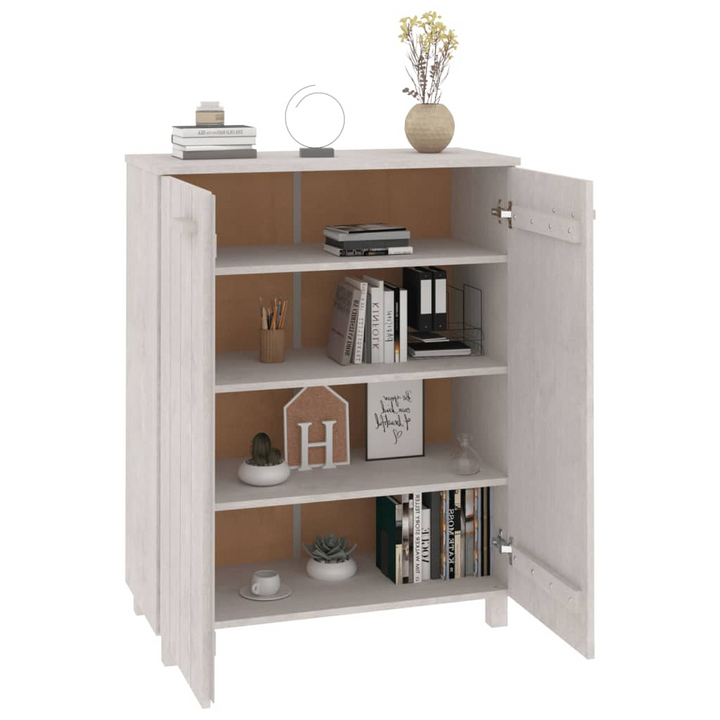 HAMAR Solid Wood Pine Shoe Cabinet - White, 85x40x108 cm - Stylish & Spacious Shoe Organizer - Premium  from Home Treasures - Just £177.99! Shop now at Home Treasures