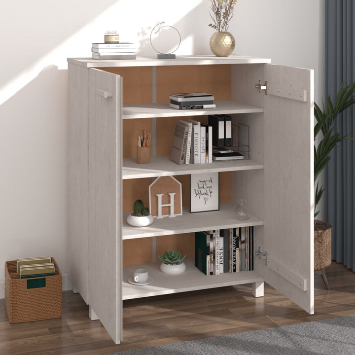 HAMAR Solid Wood Pine Shoe Cabinet - White, 85x40x108 cm - Stylish & Spacious Shoe Organizer - Premium  from Home Treasures - Just £177.99! Shop now at Home Treasures