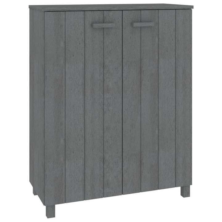 HAMAR Shoe Cabinet in Dark Grey - 85x40x108 cm Solid Pine Wood Storage with Shelves - Premium  from Home Treasures - Just £153.99! Shop now at Home Treasures